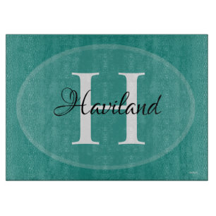 HAMbyWG Benutzerdefiniertes zweifarbiges Monogramm Schneidebrett