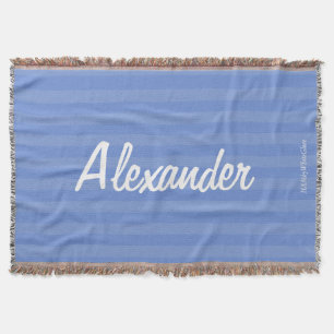 HAMbyWG - Blanket werfen -Zwei/Tone Farbe w Name Decke
