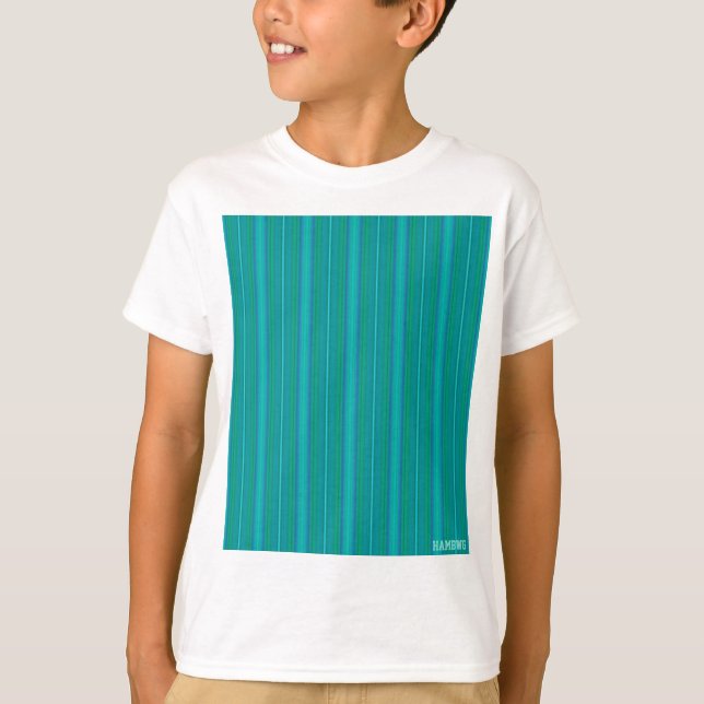 HAMbyWG - Brilliant Aqua Green Stripe T-Shirt (Vorderseite)