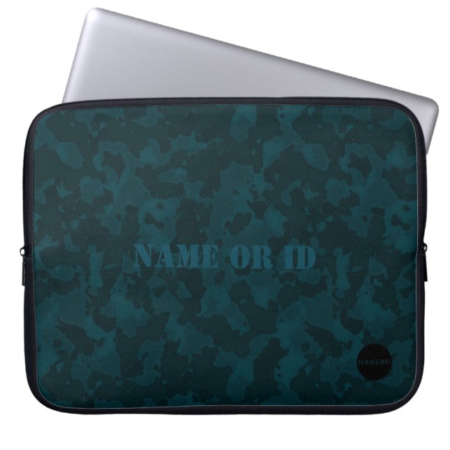 HAMbyWG - Camouflage in Aquamarin blau-grün Laptopschutzhülle (Vorderseite)