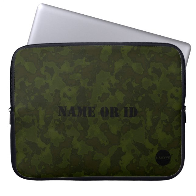 HAMbyWG - Camouflage in Army Green Laptopschutzhülle (Vorderseite)