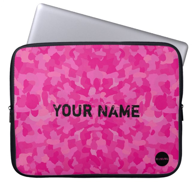 HAMbyWG - Camouflage in Pink Sherbert Laptopschutzhülle (Vorderseite)