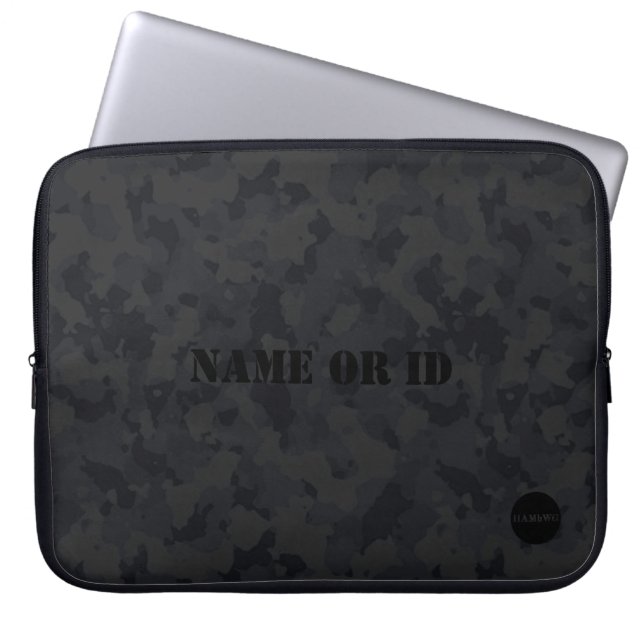 HAMbyWG - Camouflage in Schwarz Laptopschutzhülle (Vorderseite)