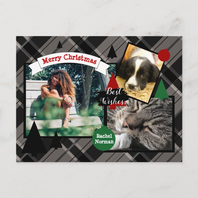 HAMbyWG Candy Cane Weihnachtskarte Feiertagspostkarte (Vorderseite)