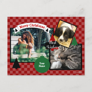 HAMbyWG Checkered Background in beliebiger Farbe Feiertagspostkarte