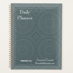 HAMbyWG - Daily Planner - Sage & Gray Mandala Planer