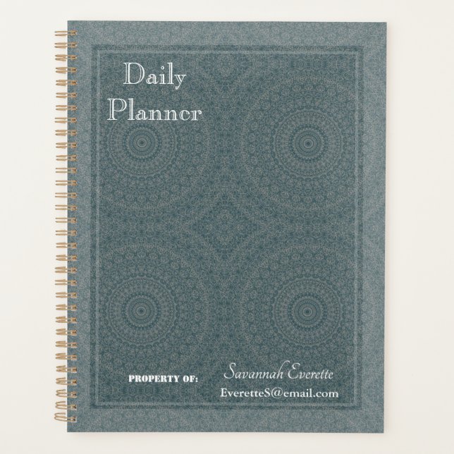 HAMbyWG - Daily Planner - Sage & Gray Mandala Planer (Vorderseite)