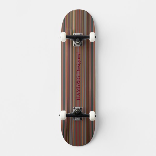 HAMbyWG Designed - Skateboard - Fine Stripes (Vorderseite)