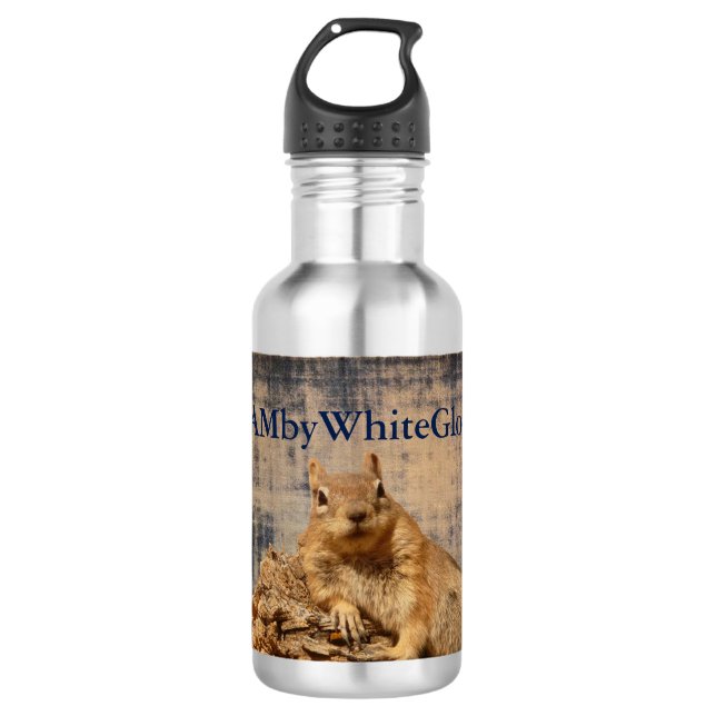 HAMbyWG Eichhörnchen/Vintag- Wasser Flasche rostfr Edelstahlflasche (Vorderseite)