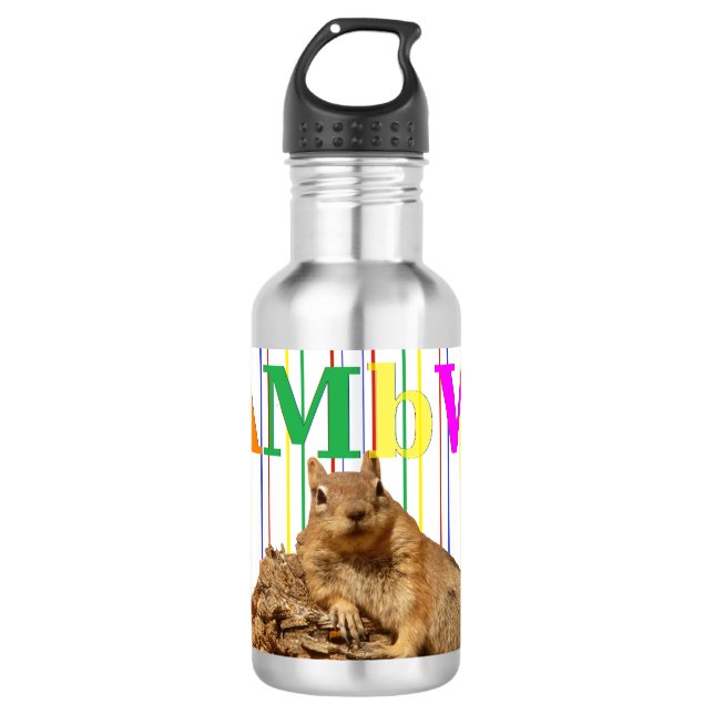 HAMbyWG Eichhörnchen/Vintag- Wasserflasche (Vorderseite)