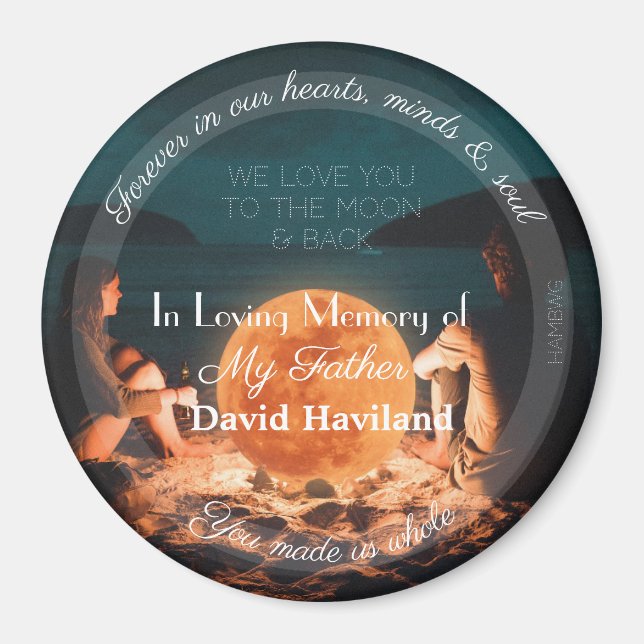 HAMbyWG - Farbiges Candle Magnet mit Text (Vorne)