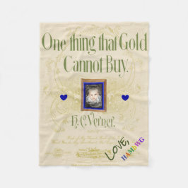 HAMbyWG - Fleece Baby Blanket - One Thing Gold..