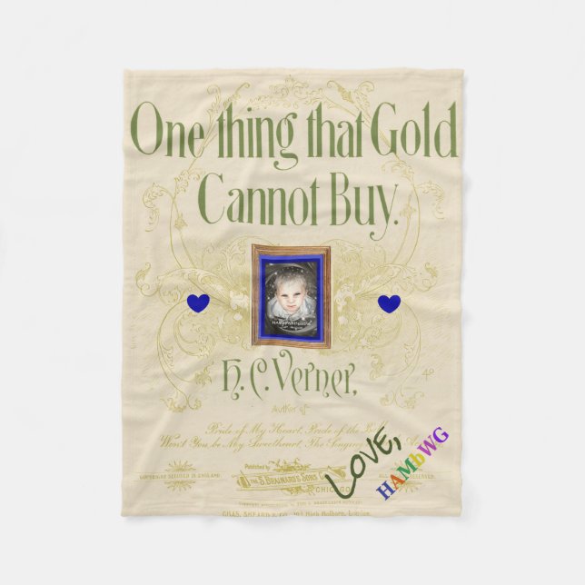 HAMbyWG - Fleece Baby Blanket - One Thing Gold.. (Vorderseite)