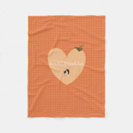 HAMbyWG - Fleece Blanket - L Orange Gingham