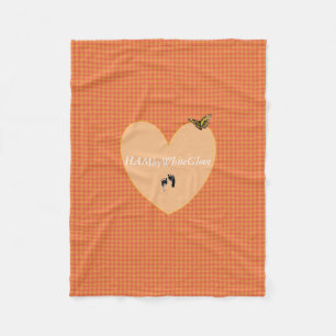 HAMbyWG - Fleece Blanket - L Orange Gingham