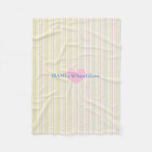 HAMbyWG Fleece Blanket - Pastellleiste mit Herz