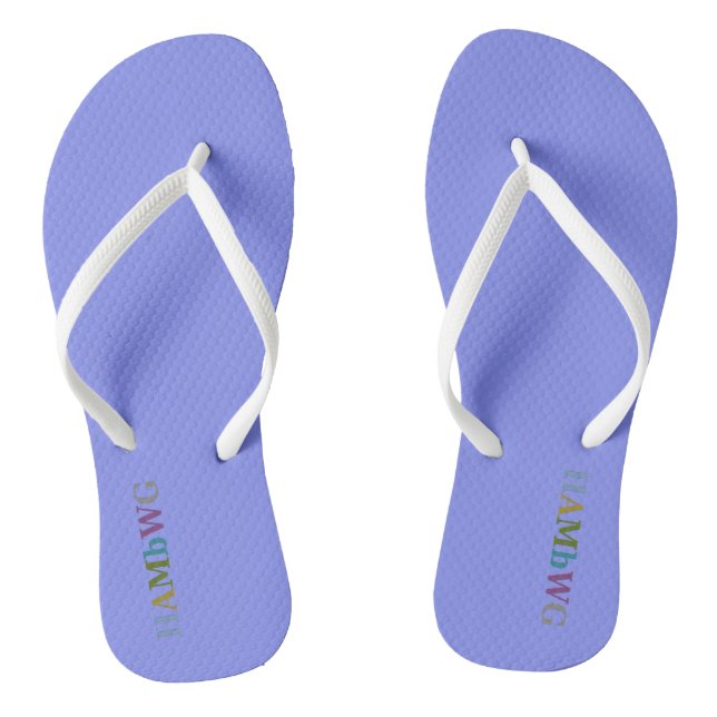 HAMbyWG - Flip-Flops - Periwinkle w Multi-Logo Flip Flops (Fußbett)
