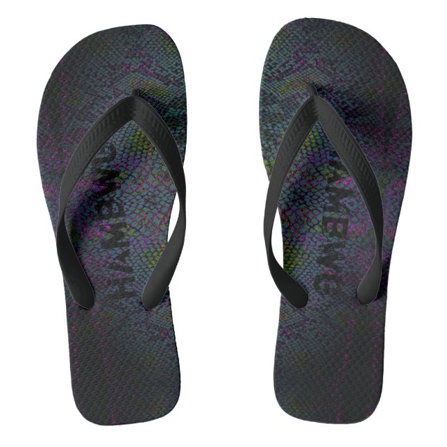 HAMbyWG - Flipp-Flops - Schlange Dunkel Flip Flops (Fußbett)