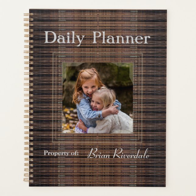 HAMbyWG - Foto Daily Planner - Braune Textur Planer (Vorderseite)