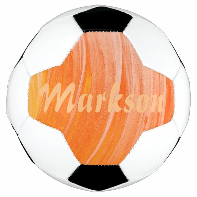 HAMbyWG - Fußball Ball - Orange Swirl (Vorderseite)