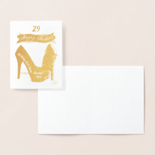 HAMByWG - Geburtstagskarte für Nichte - High Heels Folienkarte