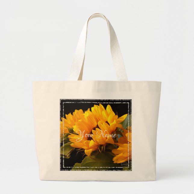 HAMbyWG - Gelbe Sonnenblumen Jumbo Stoffbeutel (Vorne)
