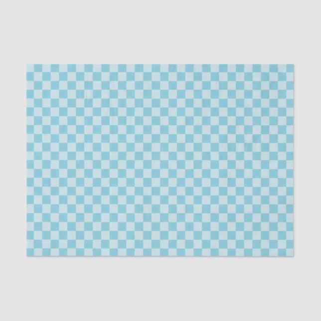 HAMbyWG - Geschenkartikel - Aqua-Blue Gingham Seidenpapier (Vorderseite)