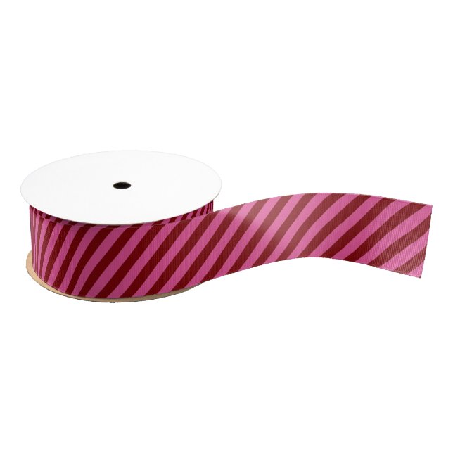 HAMbyWG - Gift Ribbon - Rosa Streifen Ripsband (Spule)