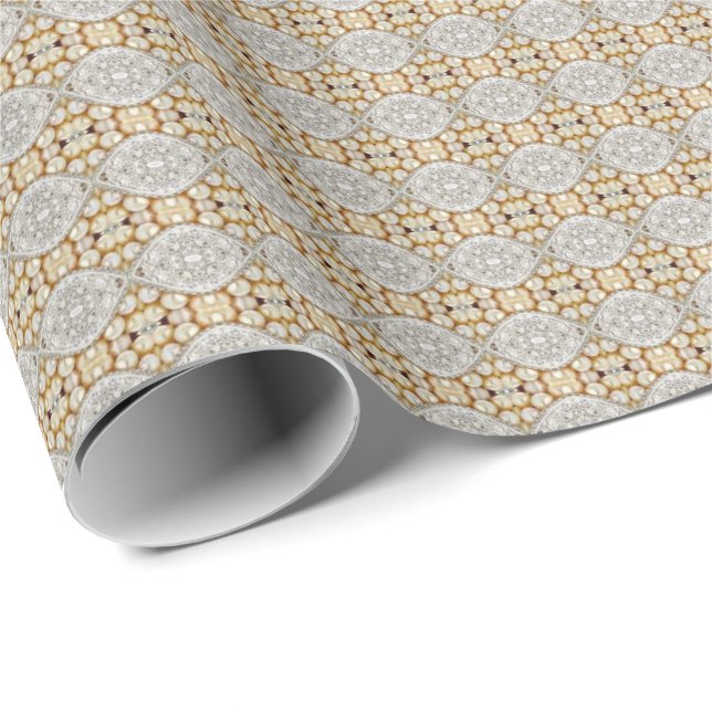HAMbyWG - Gift Wrap 30" x 6' - Diamonds & Pearls Geschenkpapier (Rolleneckpunkt)