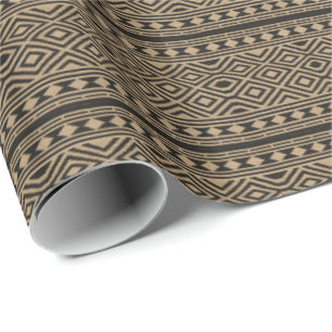 HAMByWG - Gift Wrap - Amer-Indian Black/Natural Geschenkpapier
