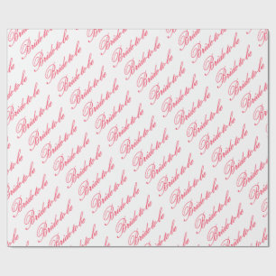 HAMbyWG - Gift Wrap - Bride-to-be Rose/White Geschenkpapier