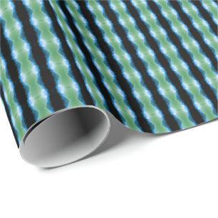 HAMbyWG Gift Wrap - Brilliant Greenish-Blue Black Geschenkpapier