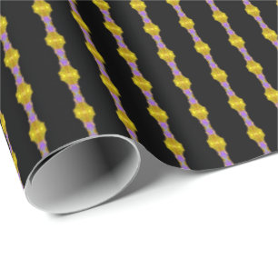 HAMbywg - Gift Wrap - Gold & Violet Bars auf schwa Geschenkpapier