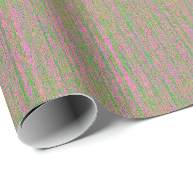 HAMbyWG - Gift Wrap - Grün mit rosa Mix Geschenkpapier (Rolleneckpunkt)