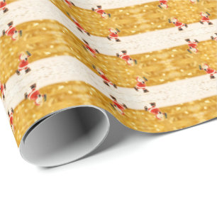 HAMbyWG - Gift Wrap - "Skaten Santas" Streifen Geschenkpapier