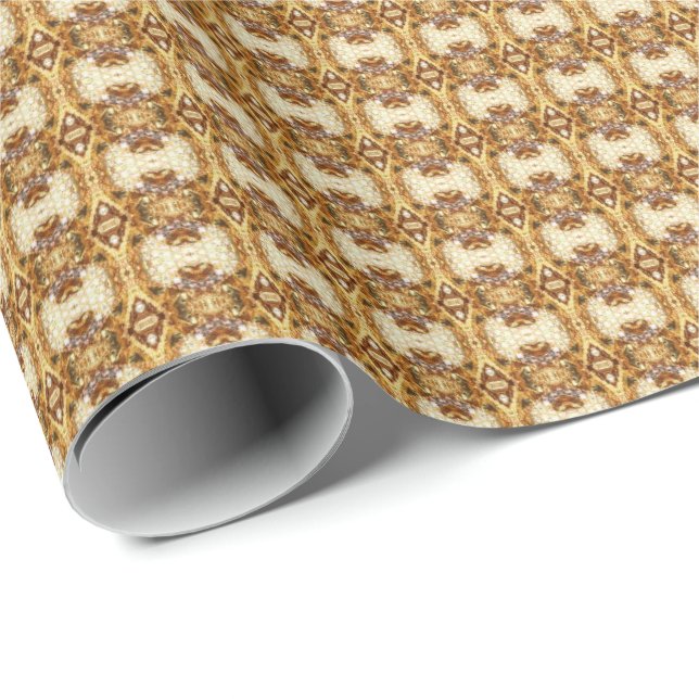 HAMbyWG - Gift Wrap - Tiny Gold Hearts Filigree Geschenkpapier (Rolleneckpunkt)