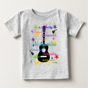 HAMbyWG - Gitarrendesign mit Sternen Baby T-shirt