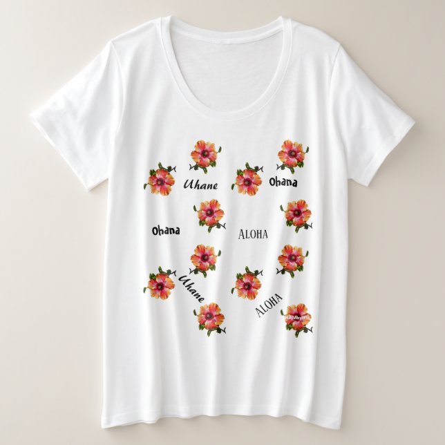 HAMbyWG Hawaiin Hibiskus Aloha Blume Top (Design vorne)