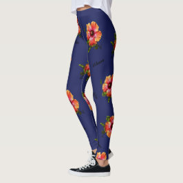 HAMbyWG Hawaiin Theme mit Hibisken-Blume Leggings