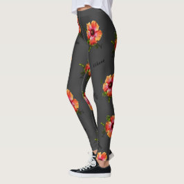 HAMbyWG Hawaiin Theme mit Hibisken-Blume Leggings