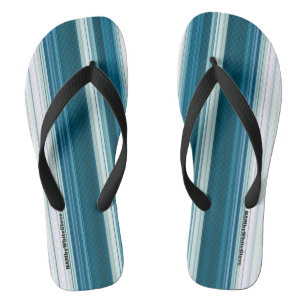 HAMbyWG - Herren Flip-Flops Teal & Weiß Flip Flops