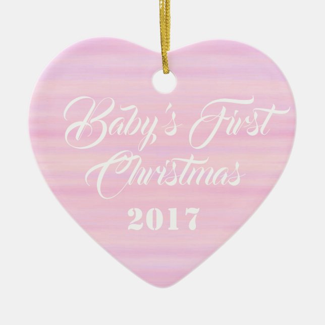 HAMbyWG - Herz-gestreifte Ornamente - Baby's First (Vorne)
