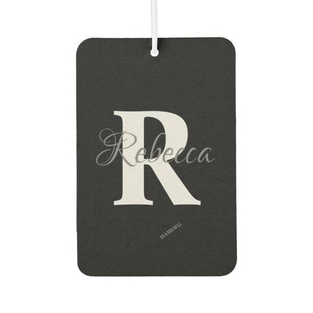 HAMbyWG - Herz mit Monogramm Autolufterfrischer (Vorderseite)