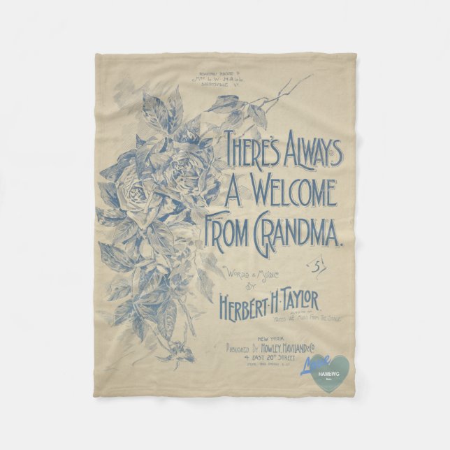 HAMbyWG - Immer ein Welcom von Oma Fleecedecke (Vorderseite)
