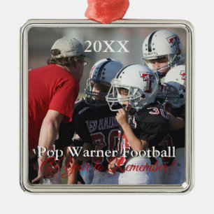 HAMbyWG - Kid's Football Themed Ornament in Silver Aus Metall