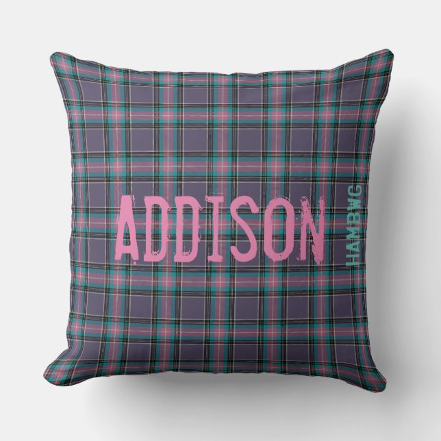 HAMbyWG Kissen Kissen 20" Lav.Gray/Pink/Aqua Karie (Vorderseite)