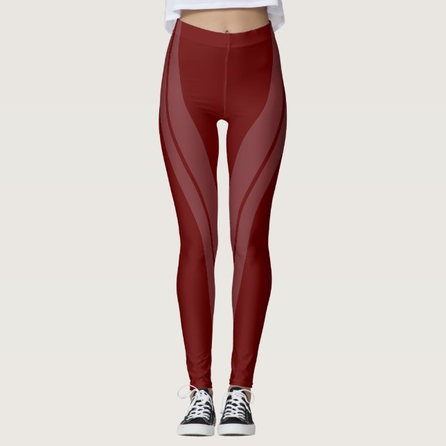 HAMbyWG - Kompression Leggings - 2 Ton/Dunkelrot (Vorderseite)