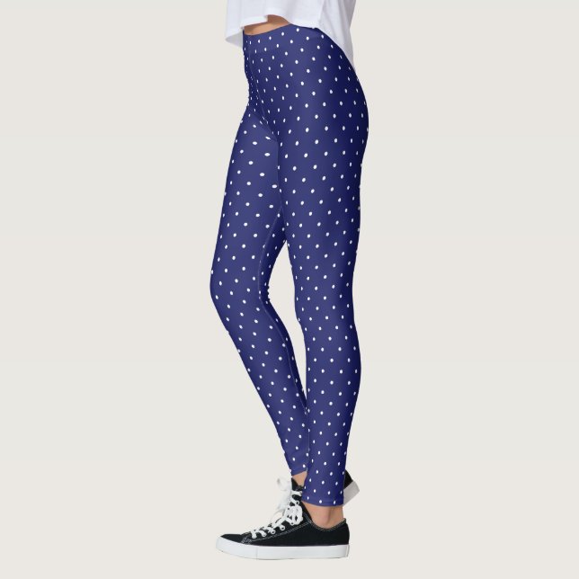 HAMbyWG - Kompression Leggings - Navy White Polk (Links)