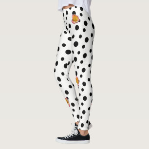 HAMbyWG - Leggings - Schwarze Polka-Punkte auf all