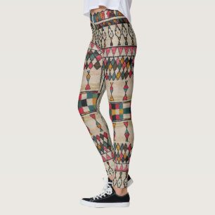 HAMbyWG Leggings Vintag Tribal Off-White/Pnk/Tl
